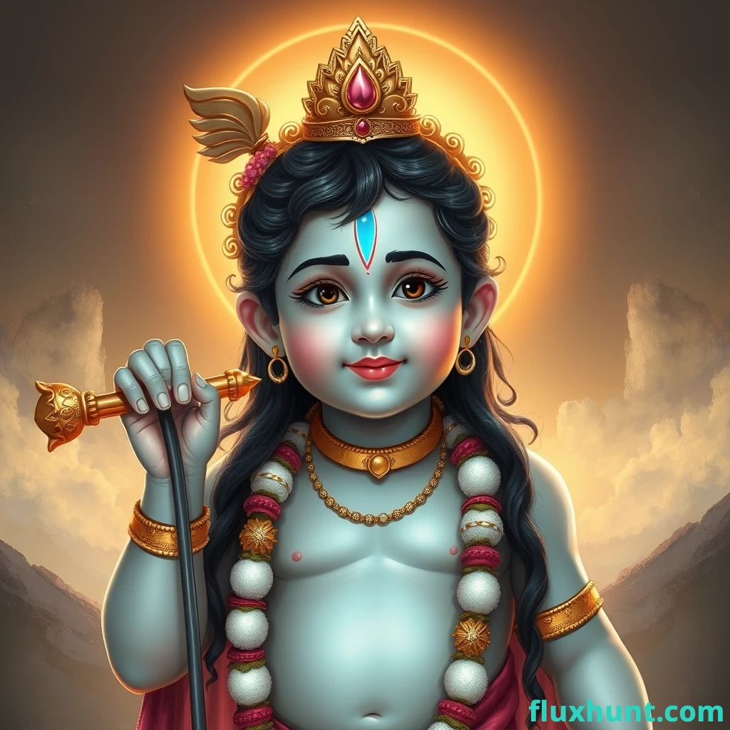 god krishna as child FLUX Hunt Ai